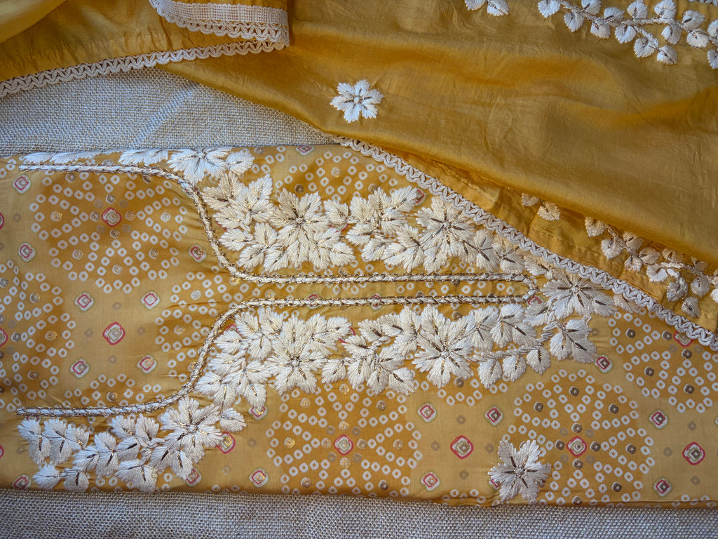Sunkissed Mustard Chanderi Silk Suit Set