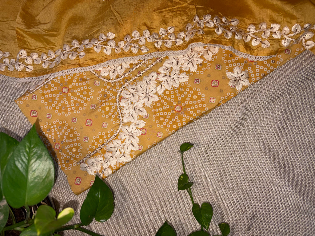 Sunkissed Mustard Chanderi Silk Suit Set