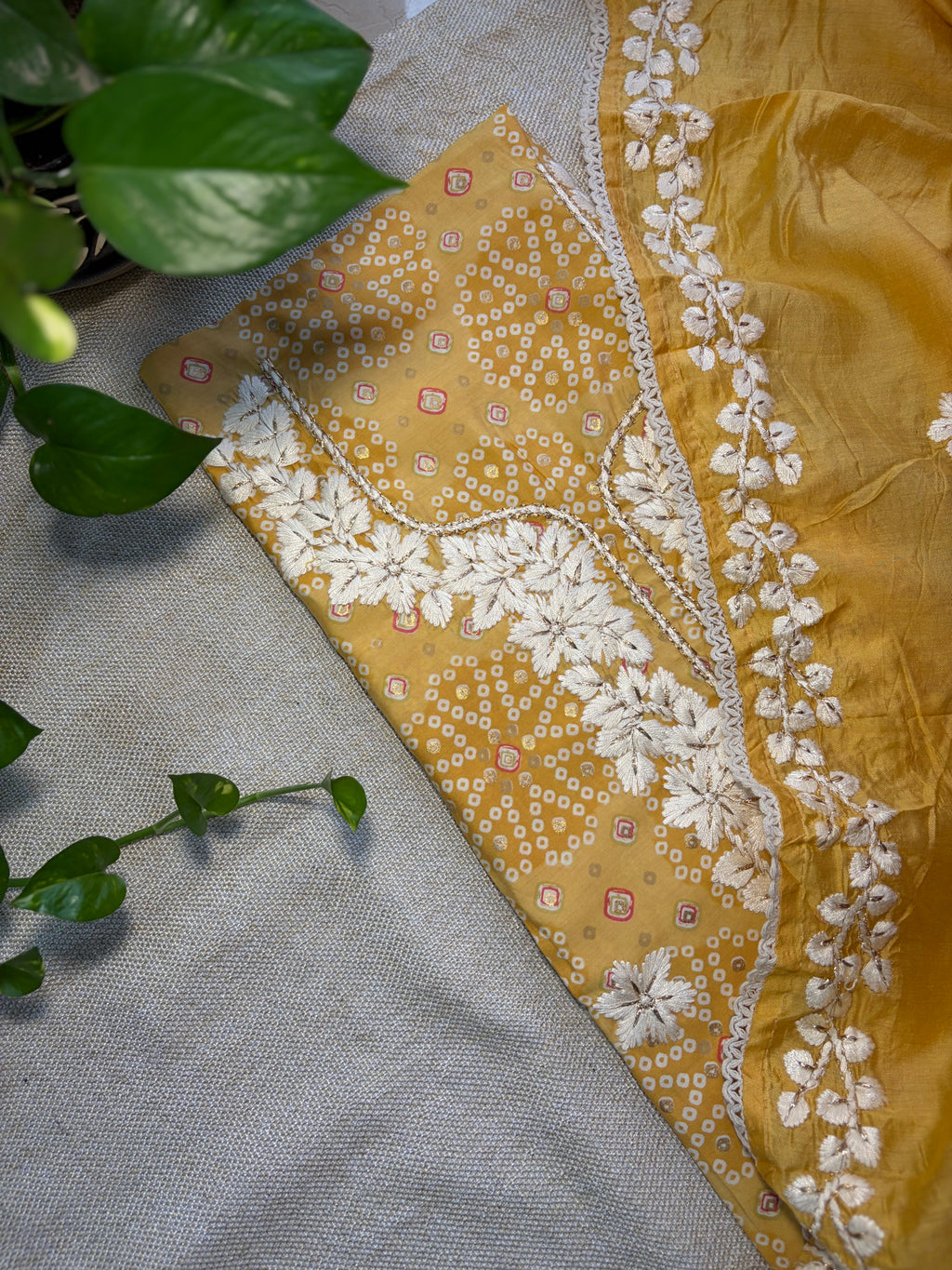 Sunkissed Mustard Chanderi Silk Suit Set
