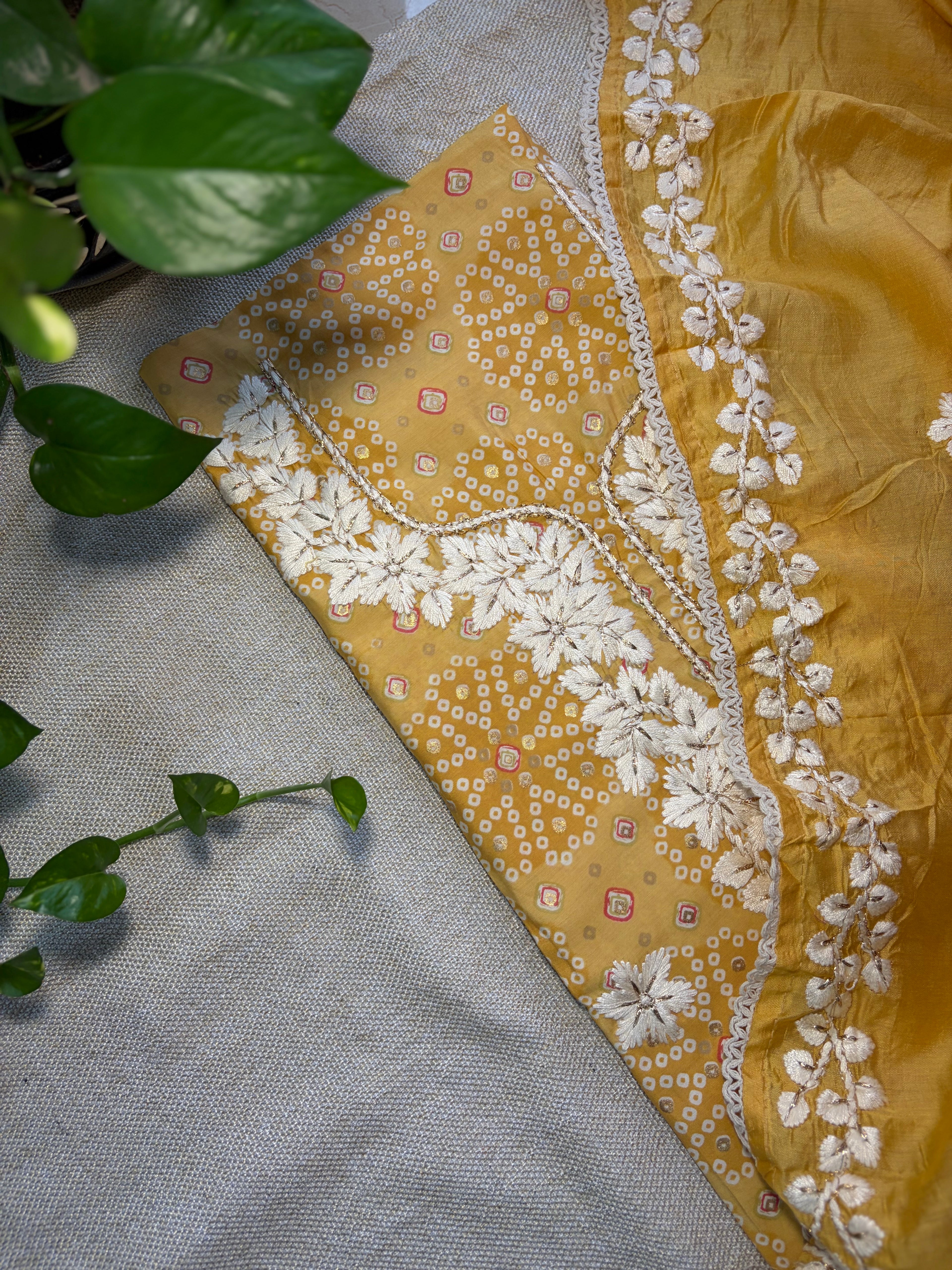 Sunkissed Mustard Chanderi Silk Suit Set